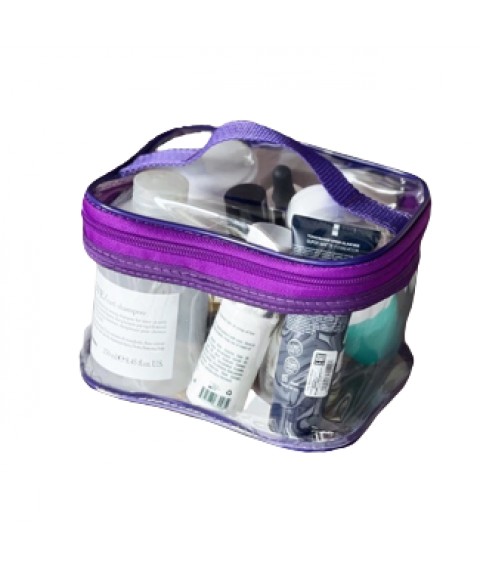 Silicone rectangular cosmetic bag M ORGANIZE (purple)