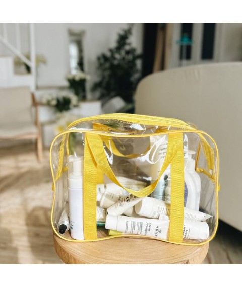 Compact transparent bag for maternity hospital/toys ORGANIZE (yellow)