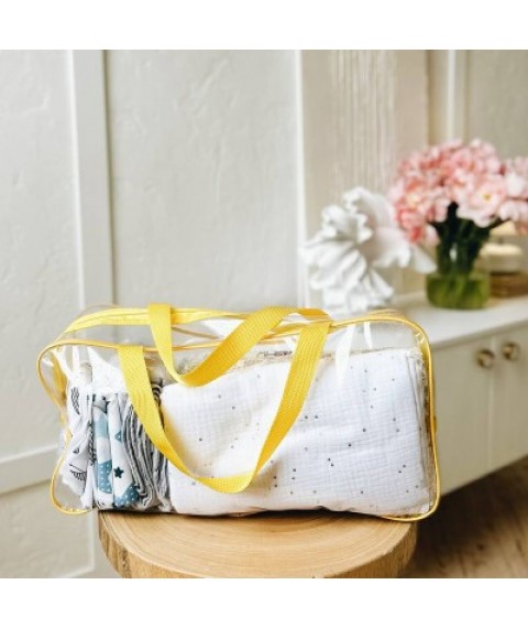 Compact bag for maternity hospital or for things 40*20*10 cm (yellow)