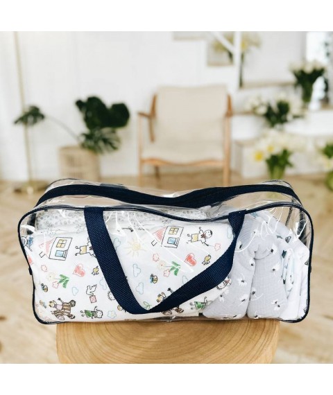 Compact bag for maternity hospital or for things 40*20*10 cm (blue)