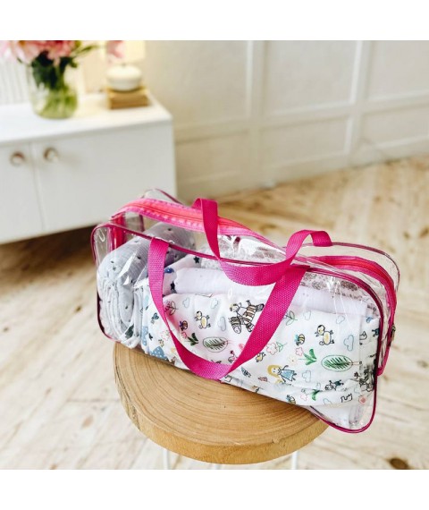 Compact bag for maternity hospital or for things 40*20*10 cm (pink)