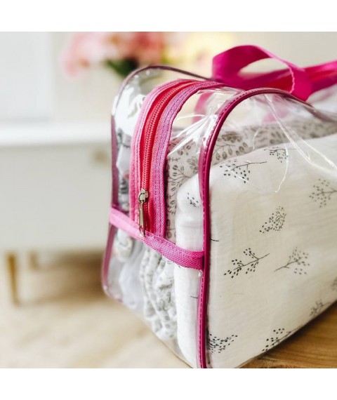 Compact bag for maternity hospital or for things 40*20*10 cm (pink)
