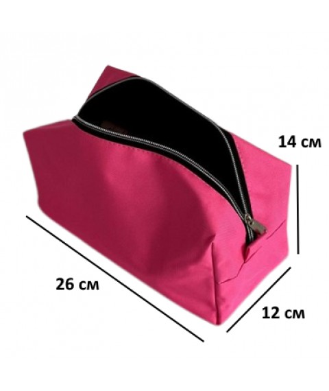 Capacity cosmetic bag 26*14*12 cm ORGANIZE (pink)