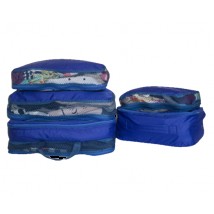Organizer bags 5 pcs for things in a suitcase ORGANIZE (blue)
