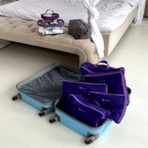 Organizers for travel items 5 pcs ORGANIZE (purple)