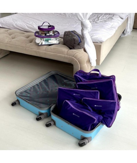 Organizers for travel items 5 pcs ORGANIZE (purple)