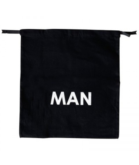 Cotton bag for things 30*35 cm Man (black)