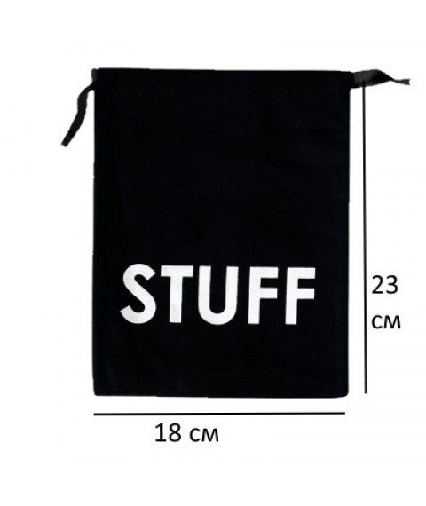 Cotton bag 23*18 cm Stuff (black)