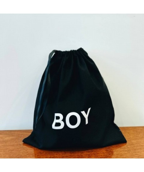 Cotton bag for things 30*35 cm Boy (black)