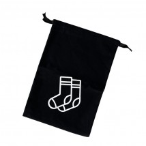 Cotton bag for socks 20*30 cm Socks (black)