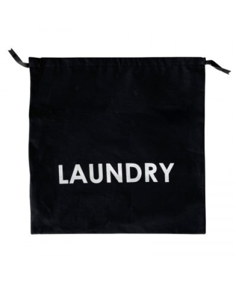 Мешок хлопковый для грязного белья 38*38 см Laundry (черный)