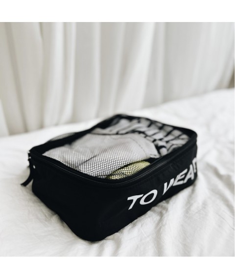 Cotton bag for things 35*25*12 cm TO WEAR (black)