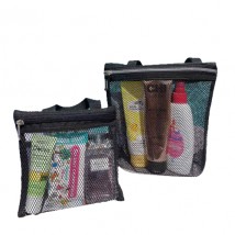 Set of 2 pcs cosmetic bags for shower or beach ORGANIZE (black)