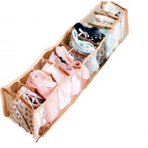 Transparent organizer for panties and socks 10 cells XS (beige)