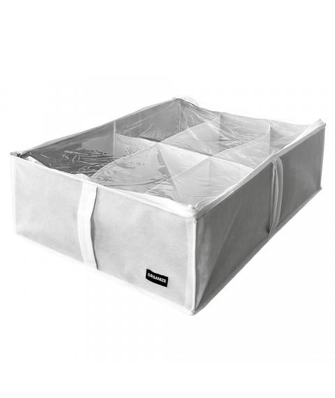 Shoe storage box for 6 pairs up to size 39 ORGANIZE (white)