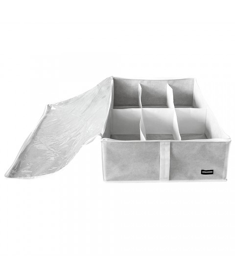 Shoe storage box for 6 pairs up to size 39 ORGANIZE (white)