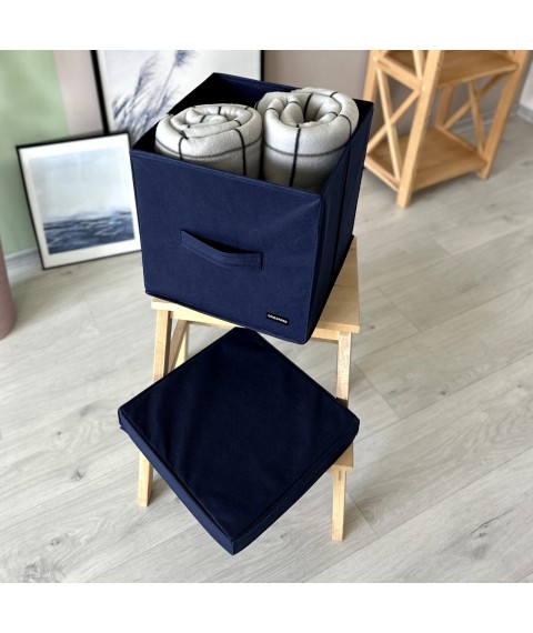 Короб з кришкою 30*30*30 см ORGANIZE (синій)