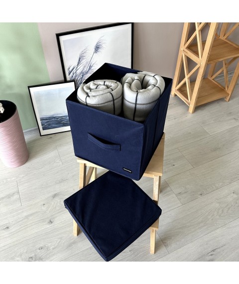 Короб з кришкою 30*30*30 см ORGANIZE (синій)