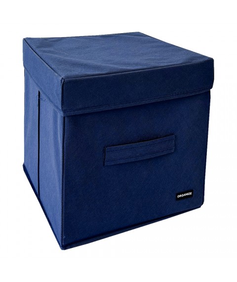 Короб з кришкою 30*30*30 см ORGANIZE (синій)
