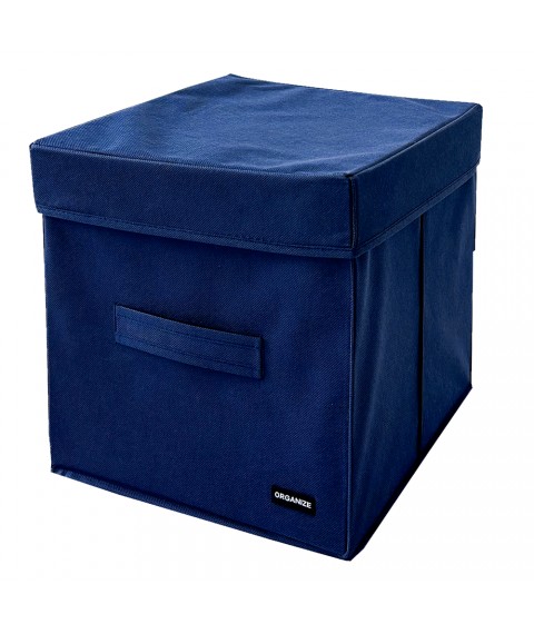 Короб з кришкою 30*30*30 см ORGANIZE (синій)