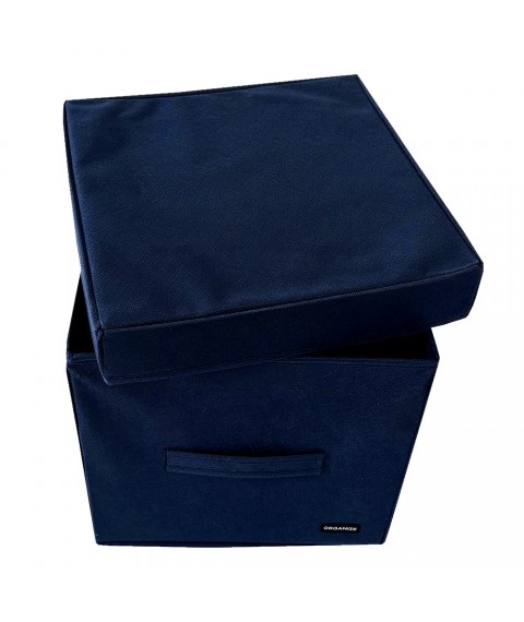 Короб з кришкою 30*30*30 см ORGANIZE (синій)