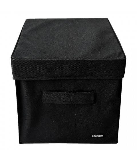 Box with lid 30*30*30 cm ORGANIZE (black)