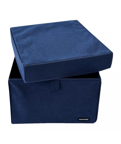Кофр для зберігання речей L з кришкою - 30*30*20 см (синій)