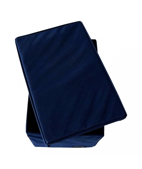 Ящик-органайзер для зберігання речей з кришкою M - 30*19*19 см (синій)