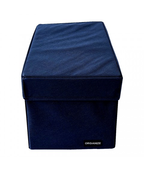 Ящик-органайзер для зберігання речей з кришкою M - 30*19*19 см (синій)