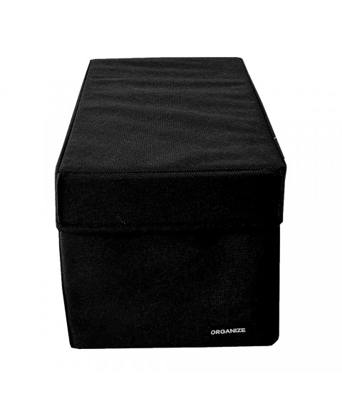 Organizer box for storing things with lid M - 30*19*19 cm (black)