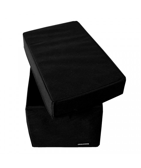 Organizer box for storing things with lid M - 30*19*19 cm (black)