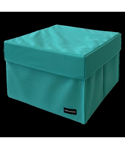 Storage box L with lid - 30*30*20 cm (azure)