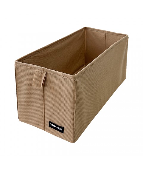 Текстильна коробка для зберігання S ORGANIZE (бежевий)