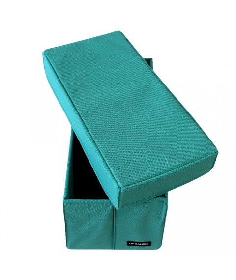 Organizer for vertical storage with lid S - 34*16*16 cm (azure)