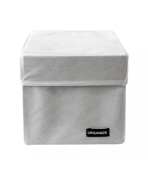 Organizer for small items with lid XS - 17*17*16 cm (white)