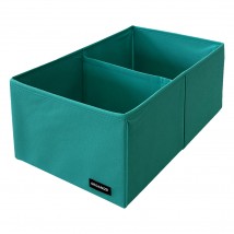 Vertical storage box for two compartments ORGANIZE (azure)