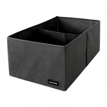 Vertical storage box with partition ORGANIZE (gray)