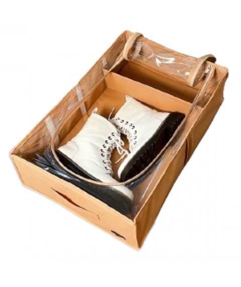 Storage box for 4 compartments 50*35*14 cm ORGANIZE (beige)