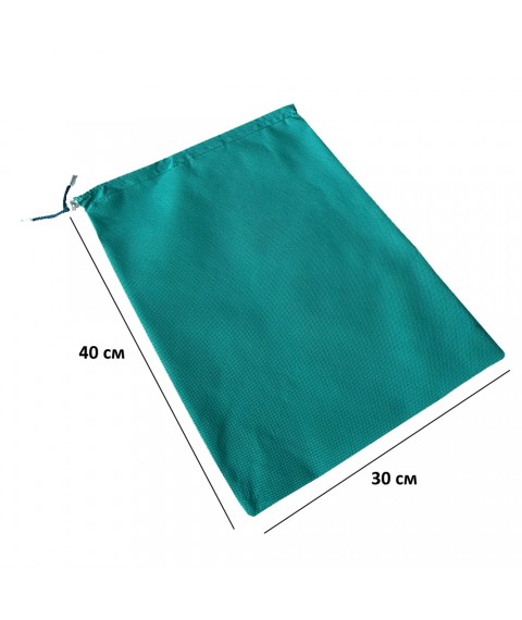 Dust bag for shoes with drawstring (azure)