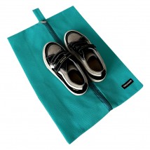 Volume dust bag for shoes with a zipper (azure)