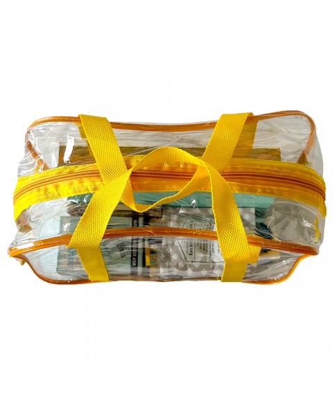 Compact transparent bag for maternity hospital/toys ORGANIZE (yellow)