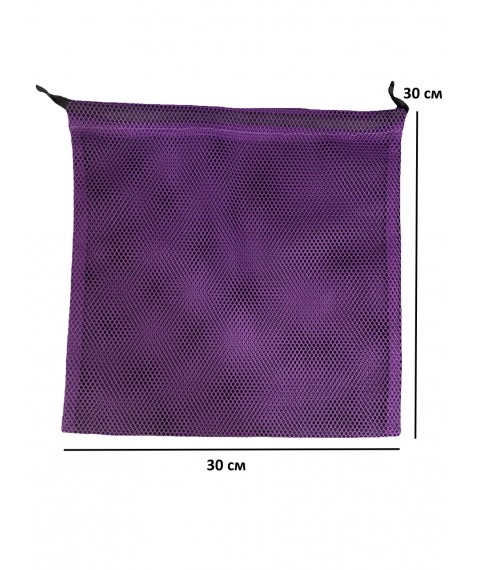 Strong mesh bag for groceries M 30*30 cm (purple)