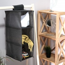 Hanging module-shelf for things in the closet M - 62*20*30 cm (gray)