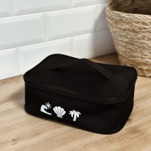 Large cosmetic organizer for travel (black)