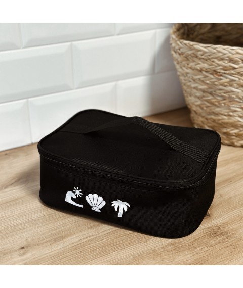 Large cosmetic organizer for travel (black)