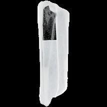 Чехол флизелиновый для одежды с прозрачной вставкой с бортом 120*8 см (белый)