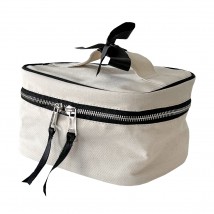 Cotton cosmetic bag with a bow 20*15*10 S (light)