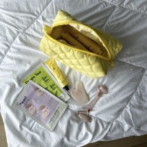 Косметичка стьобана 24*13*13 см (жовтий)