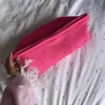 Набір косметичок зі стразами (рожевий)