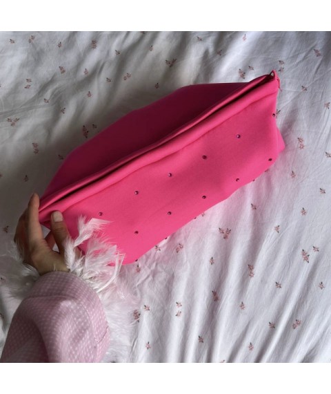 Набір косметичок зі стразами (рожевий)